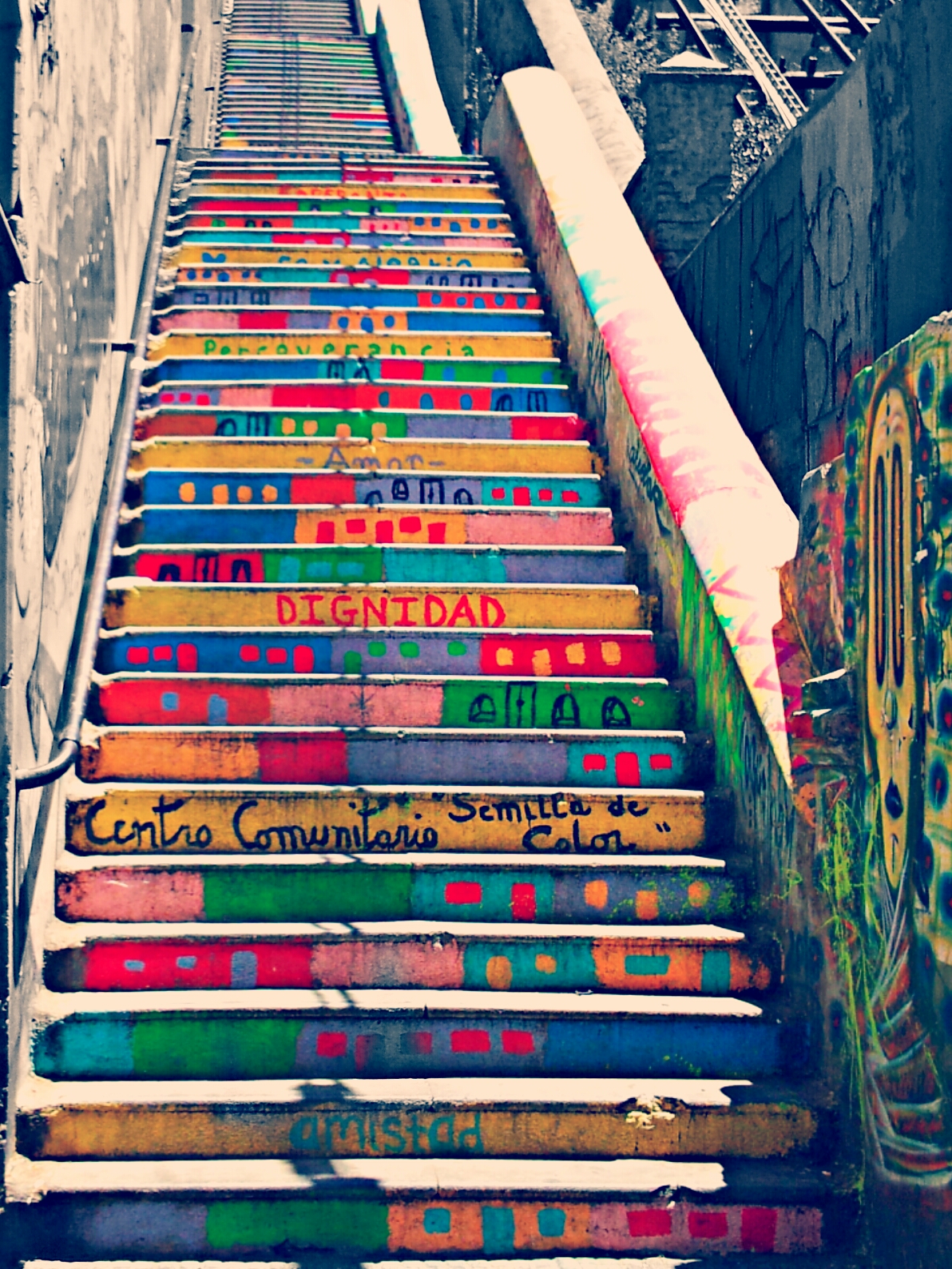 Valparaíso, Chile stairs colorful streetart chile stair...