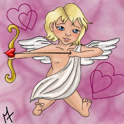 baby valentine love drawing dccupid